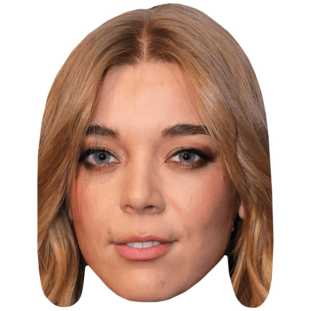 Becky Hill (Long Hair) Celebrity Mask, Flat Card Face, Fancy Dress Mask