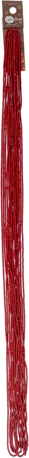 John Bead 23g Cylin Beads Claret 11/0 Glass Cylindrical Seed Beads for Jewelry Bracelets Necklaces Earrings Making Embroidery