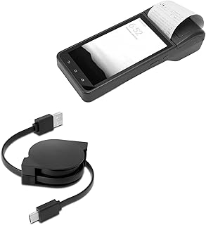 BoxWave Cable Compatible with Zyyini POS PDA Receipt Printer (5.5 in) - miniSync - USB-A to USB Type-C, Retractable Cable - USB-A to USB Type-C