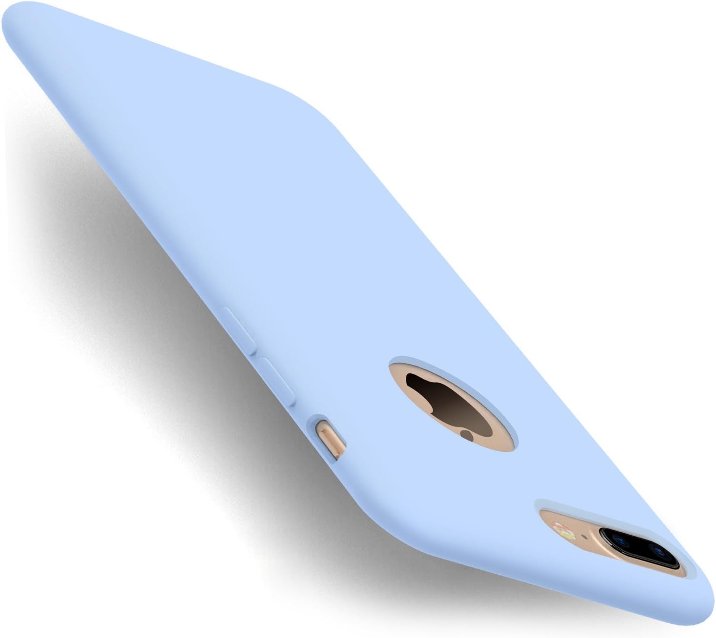 TORRAS iPhone 7 Plus Case/iPhone 8 Plus case, Liquid Silicone Rubber Slim Fit Soft Phone Case with Microfiber Cloth Lining Compatible with iPhone 7 Plus/iPhone 8 Plus, Light Blue