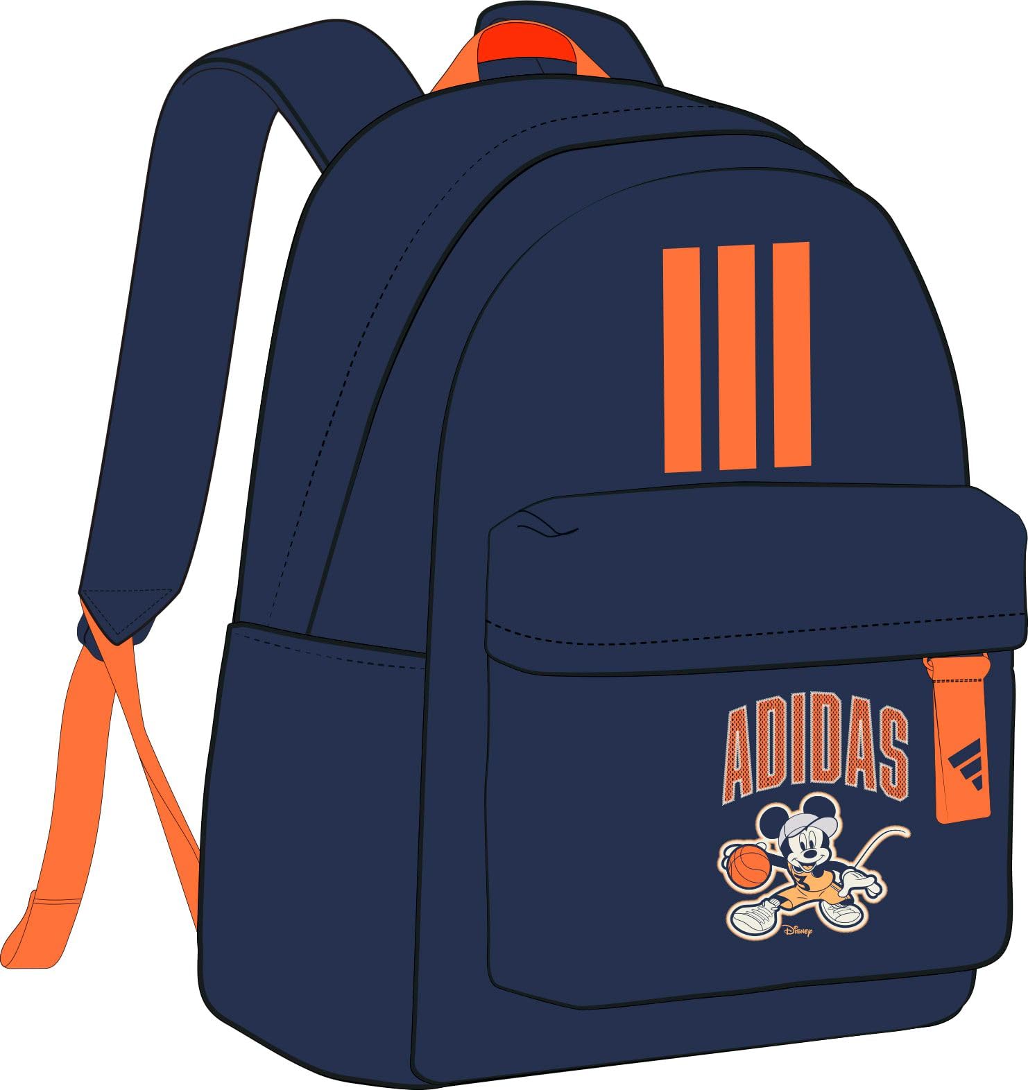 adidas Unisex Kinder DISNEY MICKEY MOUSE BACKPACK, dark blue/Pure Orange