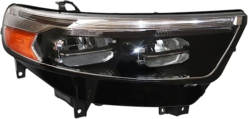 CNCEST Faro delantero LED derecho con bombilla para Ford Explorer 2020 2021 2022  Carcasa Balck lente transparente  Ajuste directo  Lado delantero