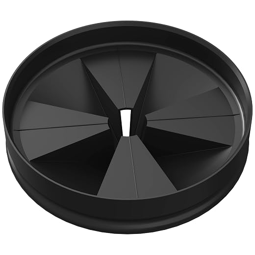 3 3/8" Garbage Disposal Splash Guard Replacement for InSinkErator Evolution | QCB-AM rubber Drain Insert, Sink Baffle, Garbage Disposer Accessories, Upgraded Removable Quiet Collar Drain Plugs, Black