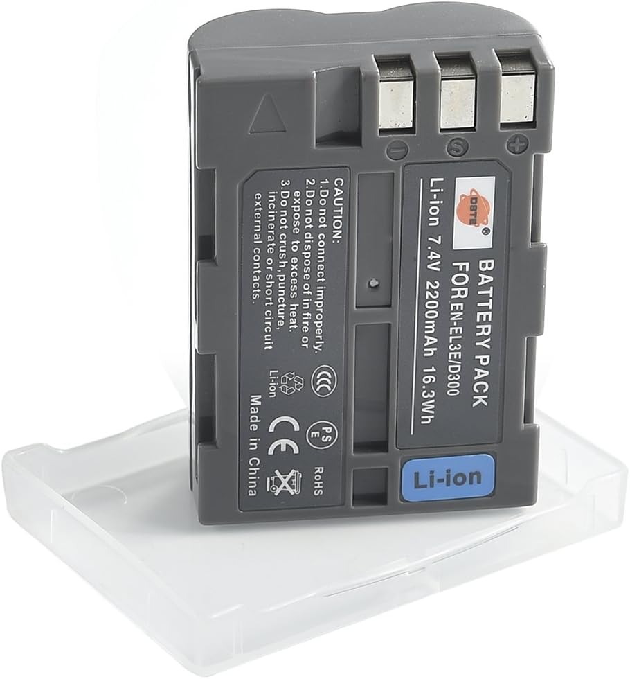 DSTE® EN-EL3e Rechargeable Li-ion Battery for Nikon D30, D50, D70, D70S, D90, D80, D100, D200, D300, D300S, D700 Digital SLR Camera
