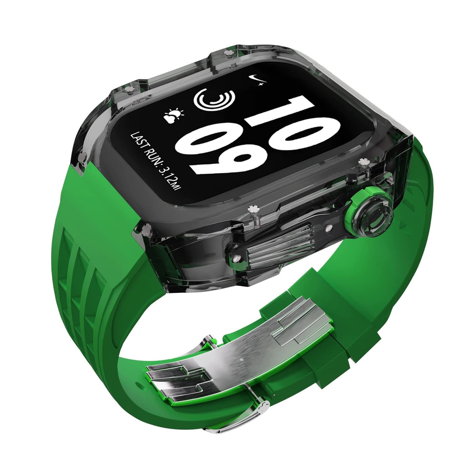 Protéger Apple Watch 45mm avec style boîtier transparent et bracelet - 8