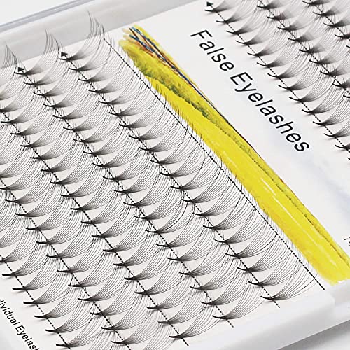 Dedila 10Rows -200Pcs Thickness 0.07Mm D Curl 10D Natural Long Individual False Eyelashes Long Stem Premade Fans Volume Eye Lashes Extensions Makeup Cluster Lashes 10-18Mm To Choose (17Mm) #TOP1
