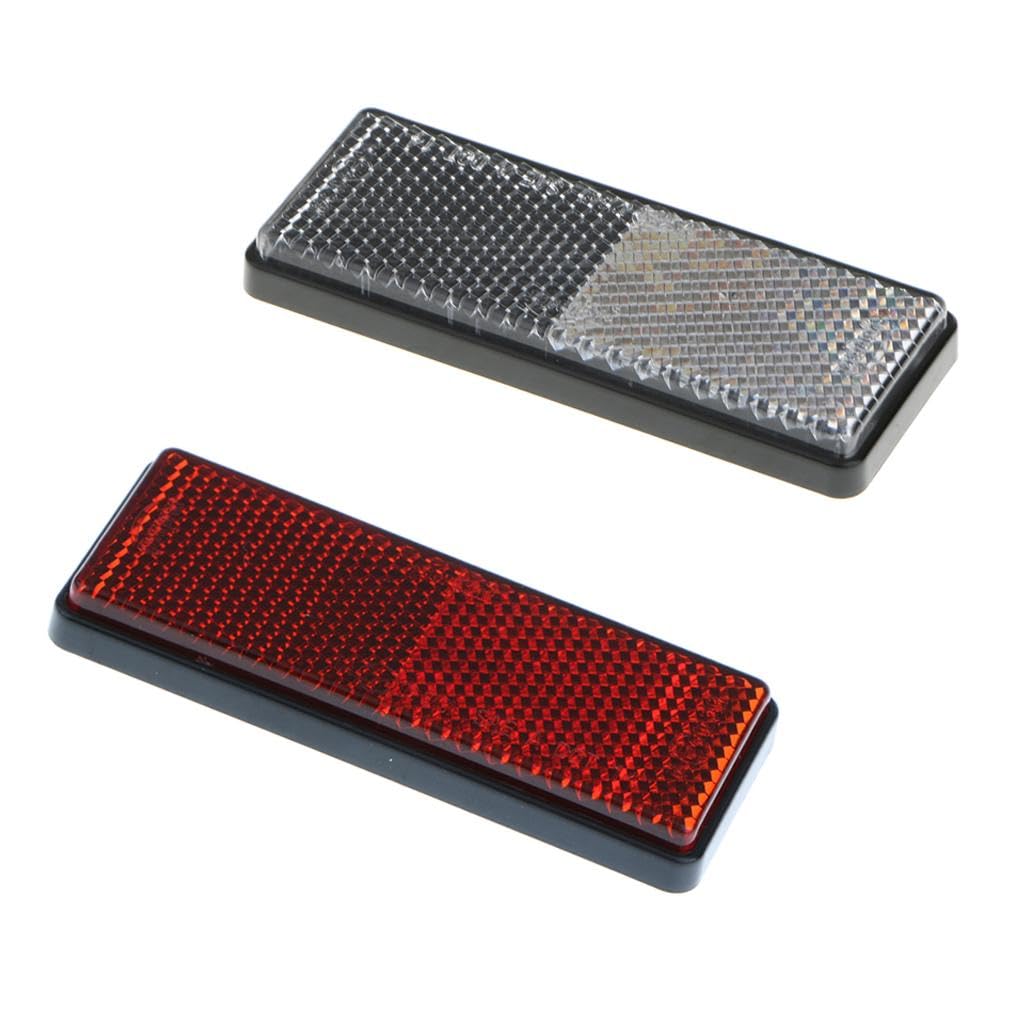 The Style Sutra Car Cycle Reflector Light Reflective Strips Stick On Self Adhesive Red+White|Motors | Parts & Accessories | Car & Truck Parts |2 Pieces Car Cycle Reflector-picture-13