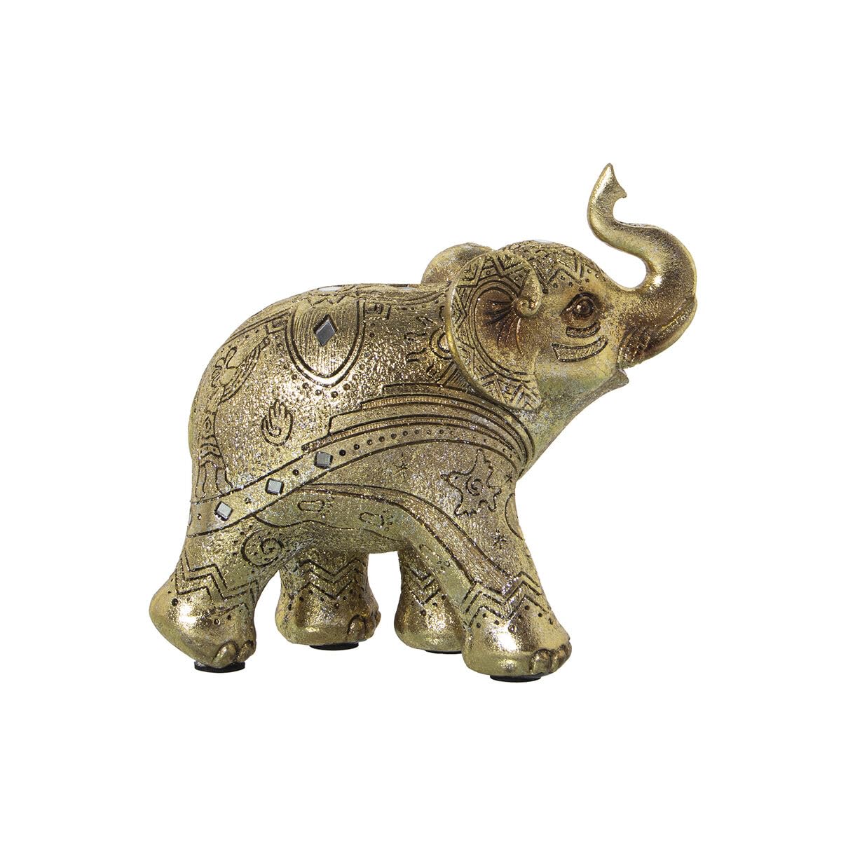 Alexandra House Living Figura Decorativa Dorado Acrílico Plástico Melamina Elefante