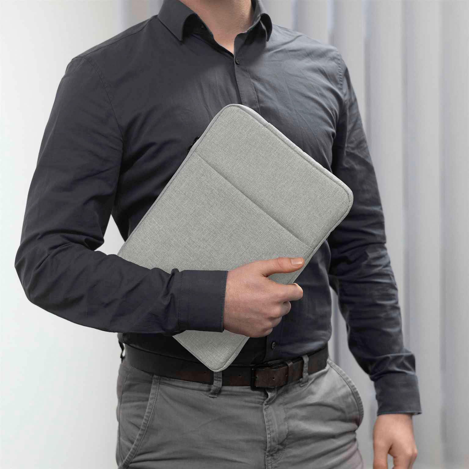 moex Custodia per tablet Huawei MatePad 11.5 (2025) Custodia con cerniera e scomparto per accessori, nylon tessuto custodia morbida imbottita, custodia protettiva minimalista Dash Case, grigio