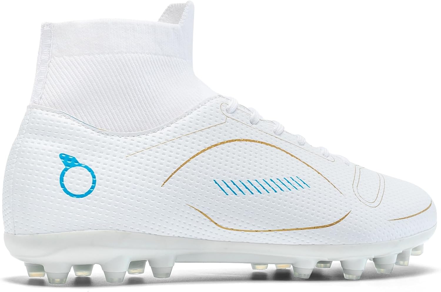 Kids Soccer Cleats Boys Girl Football Cleats Youth Turf Soccer Cleats High Top Athletic Outdoor Trainning Football Shoes for Little/Big Kid - Image 4