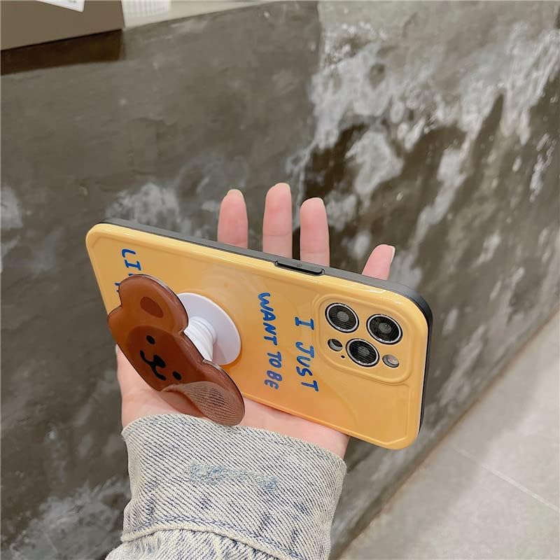 Miniatura 4 de Funda estética para teléfono con agarre de anime para mujer, compatible con iPhone 14 Pro Max (oso, iPhone 14 Plus)