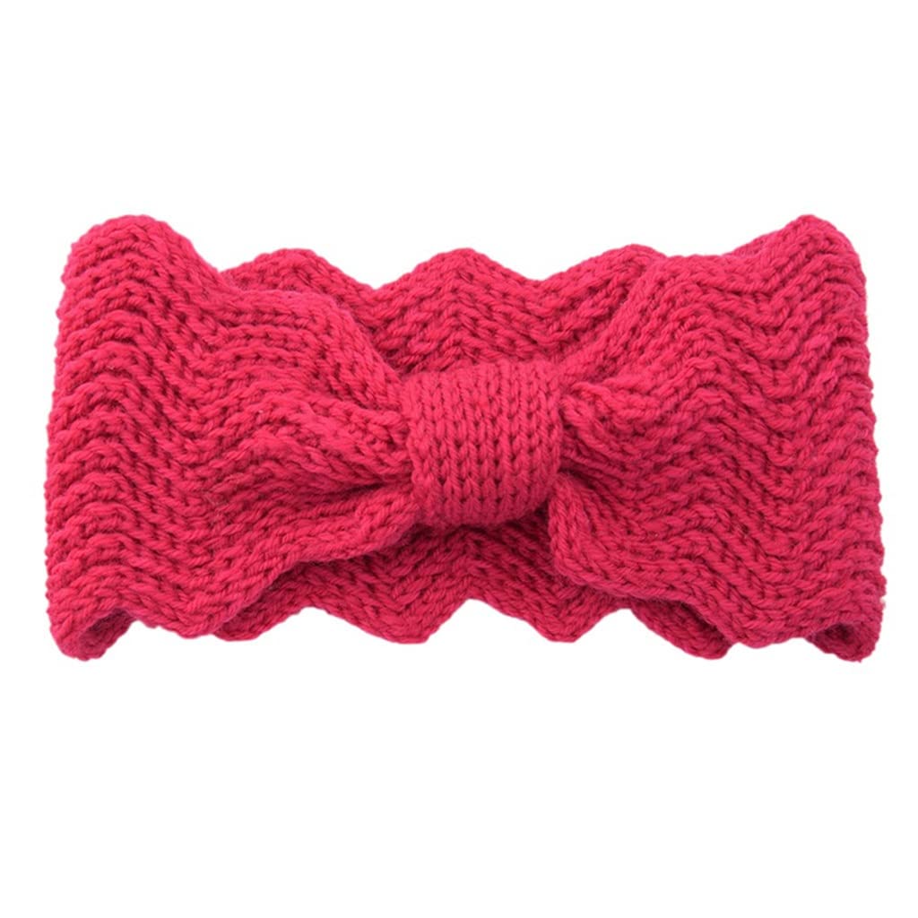 Diadema de lana tejida para mujer calentador de orejas de invierno accesorios de ganchillo 6