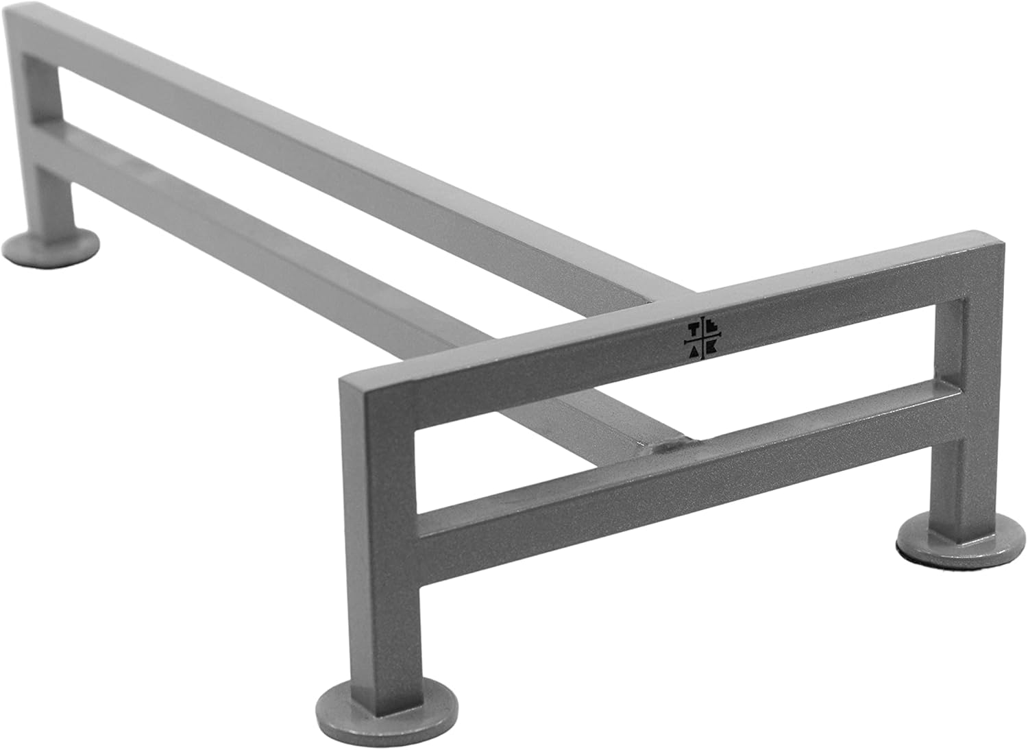 Teak Tuning Fence Style, T-Shaped Fingerboard Rail, 12" - Custom Designed Premium Solid Steel Construction, Matte Powder Coated Finish in Silver Grey - Superior Non-Slip Foam Feet