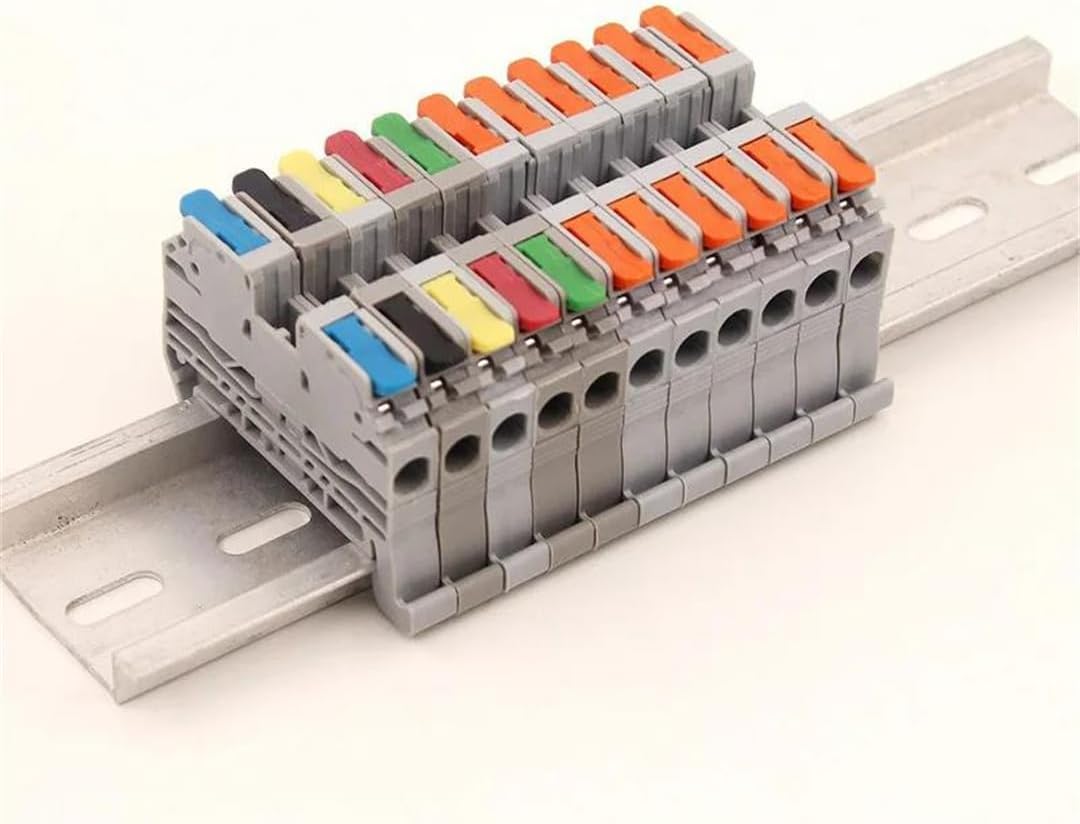 Rail Type Electrical Wire Connector Quick Terminal Block Direct Insertion Conductor Docking Parallel Connection