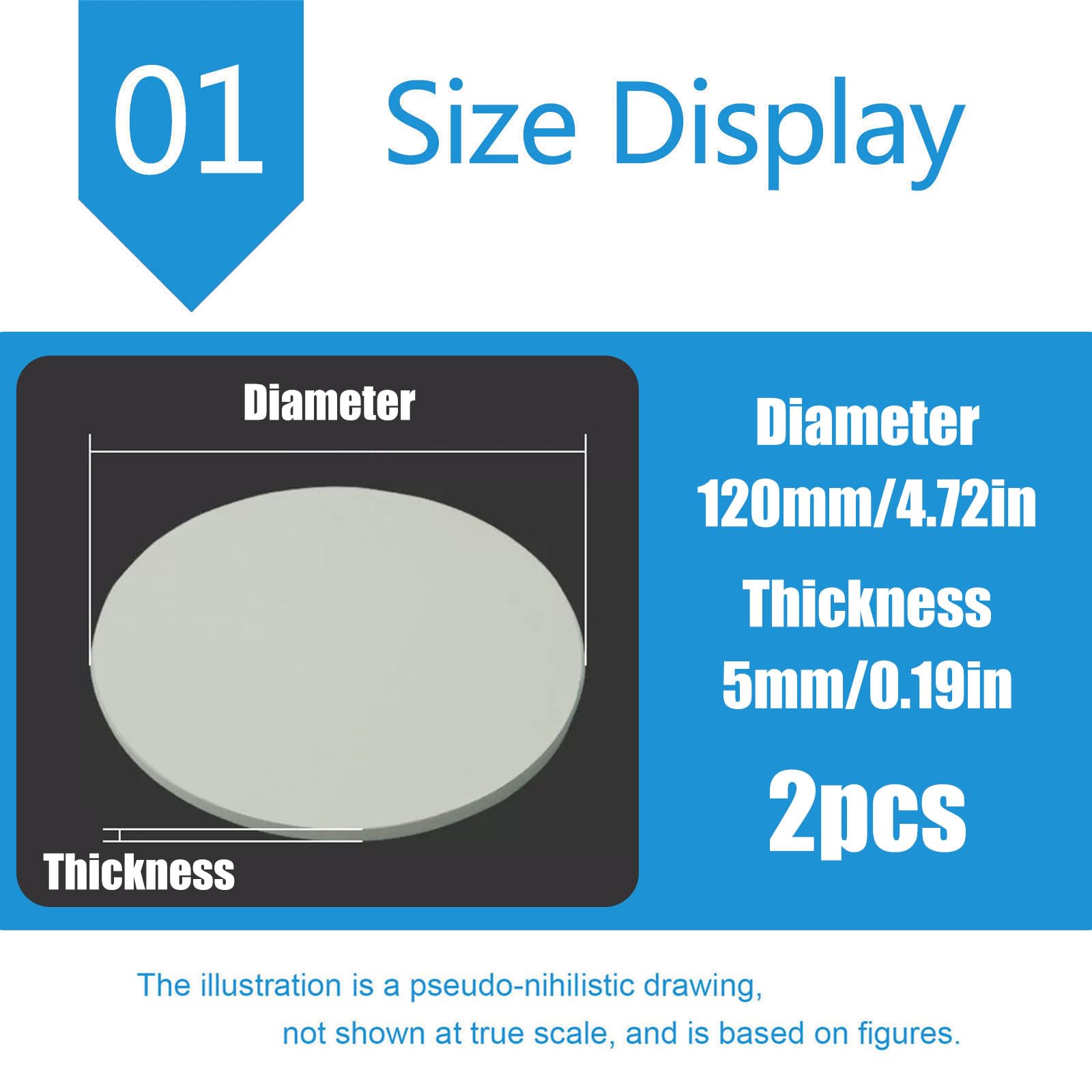 Placa PVC Panel Redondo Tablero De Cloruro De Polivinilo 5mm