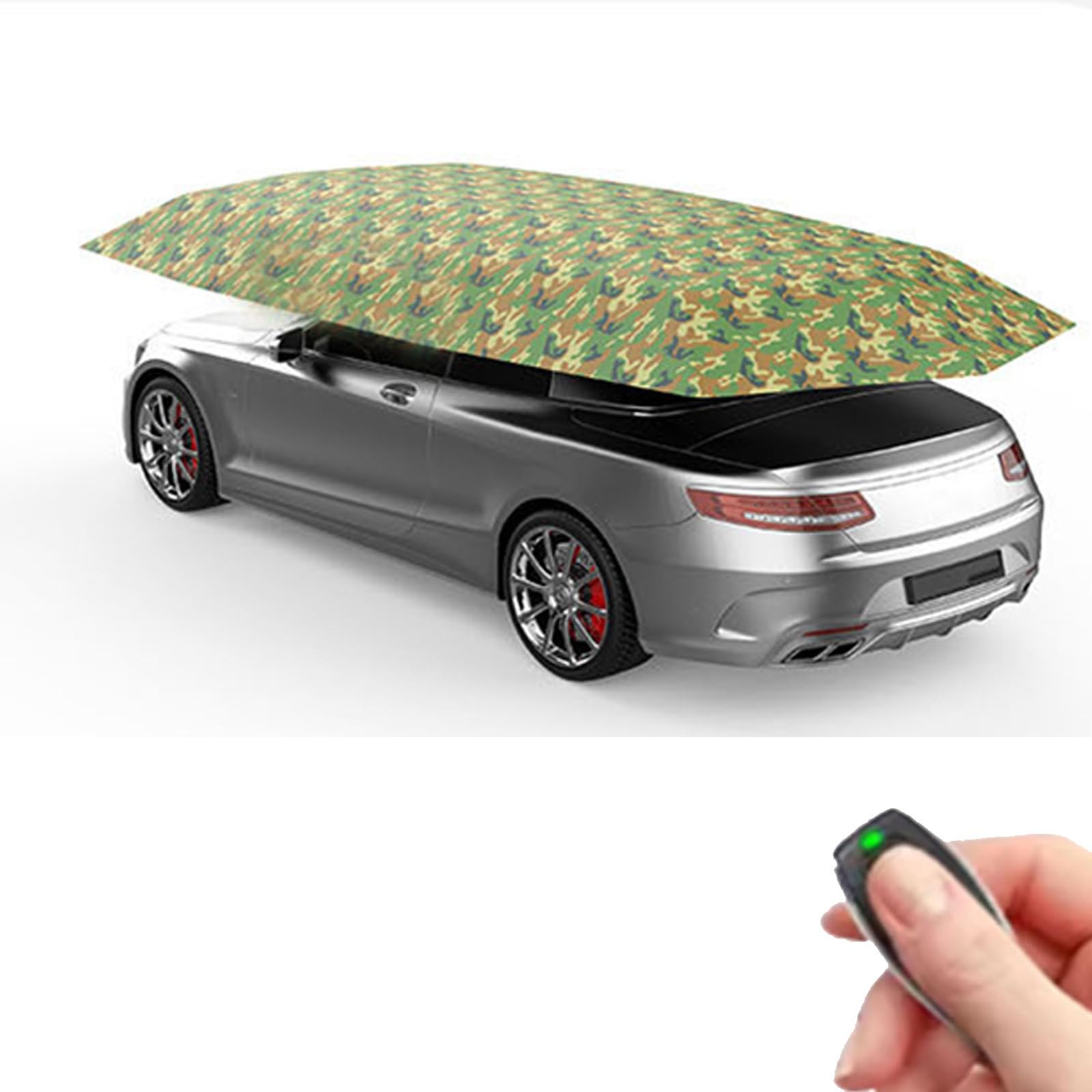 GAYAYAS Vollautomatischer Carport – Klappbar, Fernbedienung, 210D Oxford, Für Auto Und SUV
