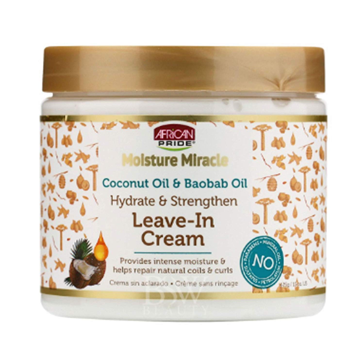 African Pride Moisture Miracle Leave-in Conditioner, Leave-in Cream and Miracle 5 Essentail Oils for Hair to Strength & Protect SET, Coconut Oil, Honey, Chococlate, Coconout Oil and Milk