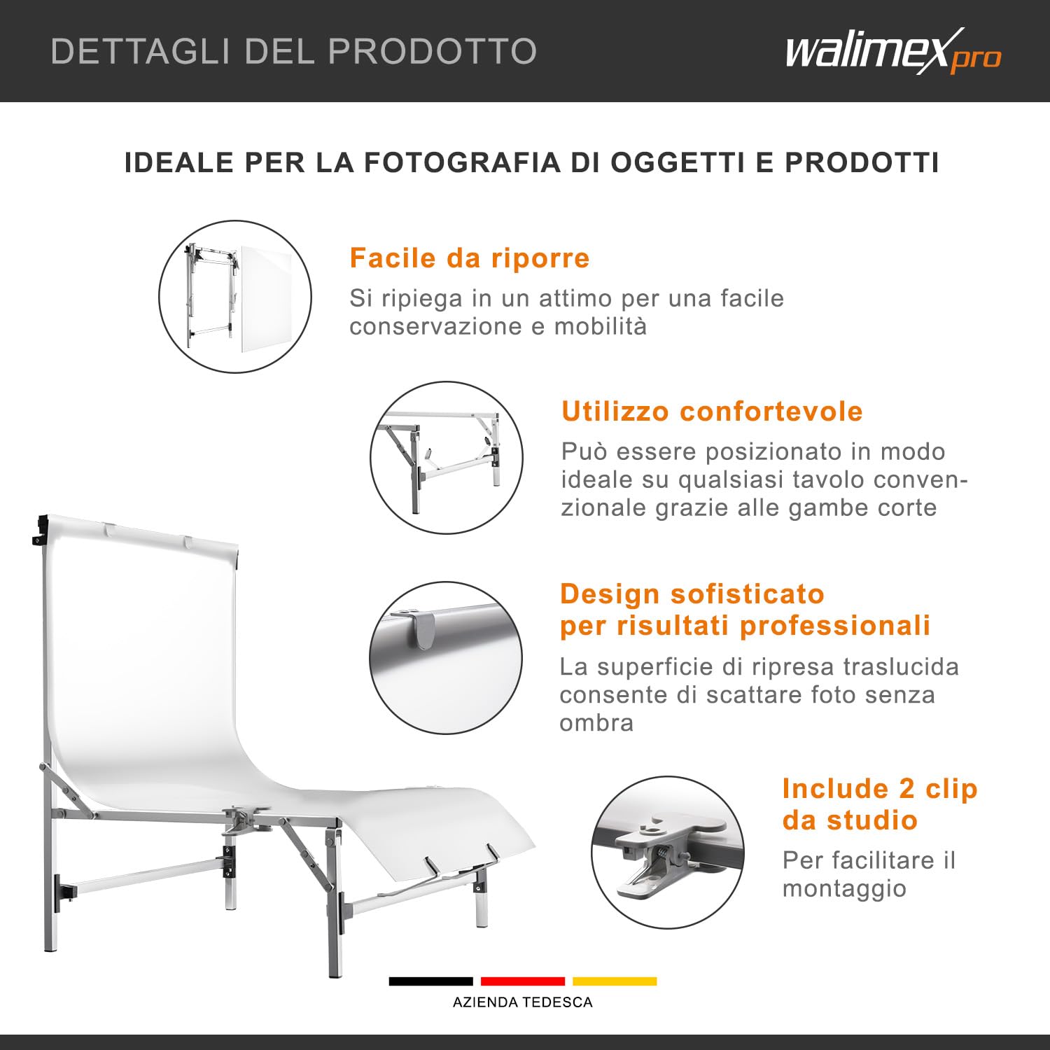 Tavolo da tiro Walimex Pro Tavola (altezza tiro 28 cm)