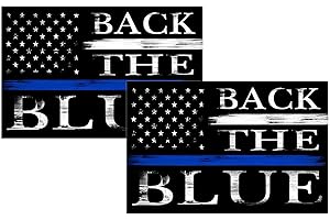 Back the Blue Window Decal - 2 Pcs Honoring Law Enforcement Bumper...
