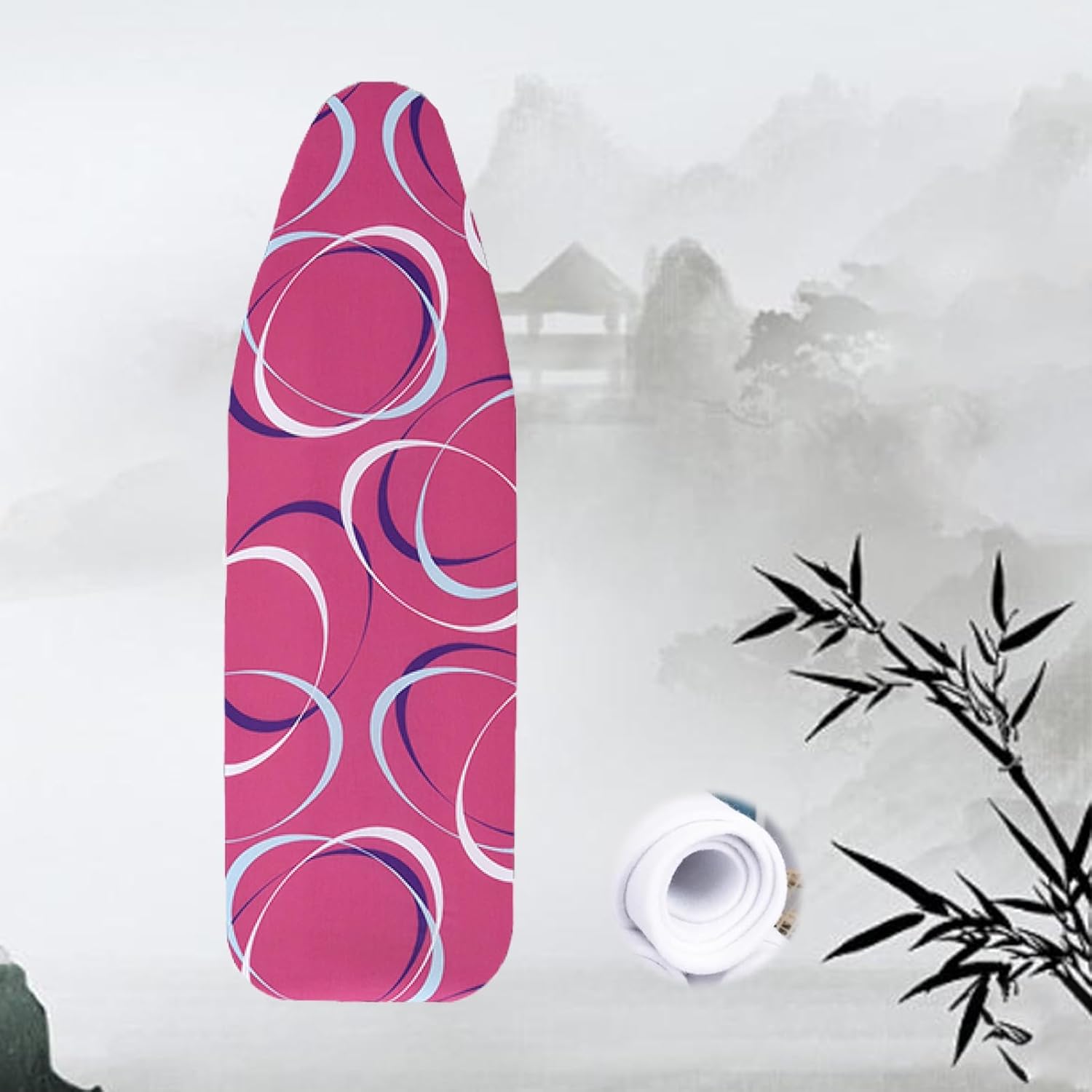 Ironing Board Cover And Thick Padding Iron Pad For Ironing Board Standard Sizes Iron Board Cover Multicolor Iron Board Replacement Cover For Ironing Board Steam Iron ( Color : Pink , Size : 110x33cm )