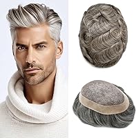 Vista 17 de Mens Toupee Hair Piece For Men Fine Mono Men Hair System Toupee For Men Hair Piece Real Human Hair System For Men Protesis Capilar Para Hombre 6x9