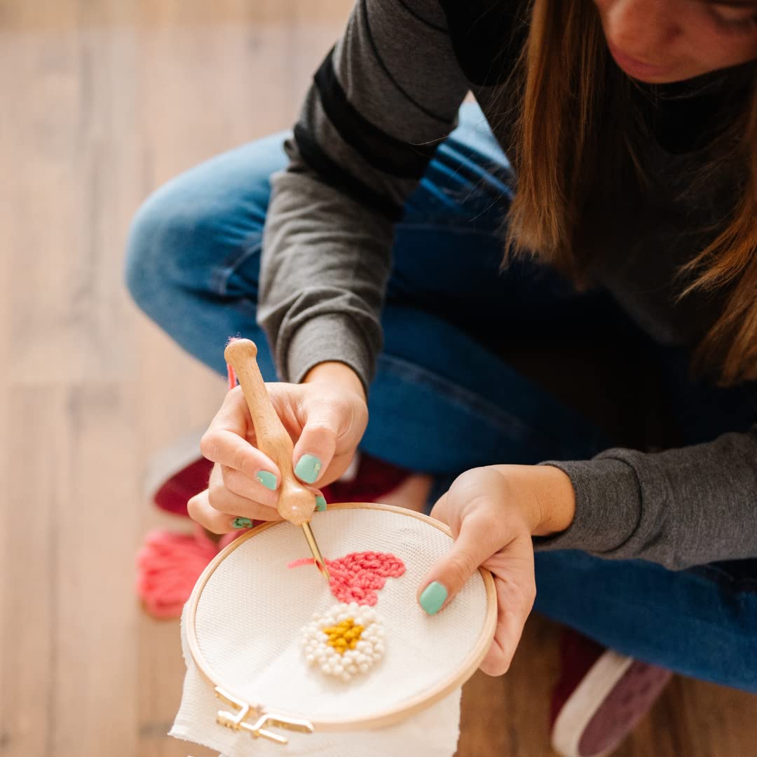 Punch Needle Kit for Beginners Includes Punch Needle, Monks Cloth, no