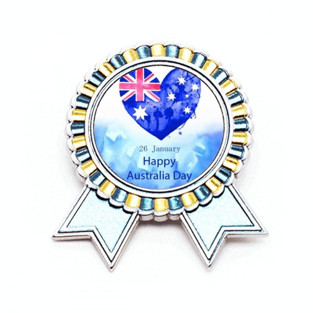 Broche drapeau Australie cœur Happy Day en métal, cadeau idéal