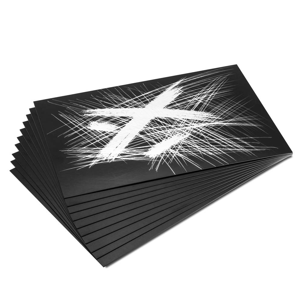 Essdee Scraperboard Black coated White: 152x101mm pack of 10 sheets