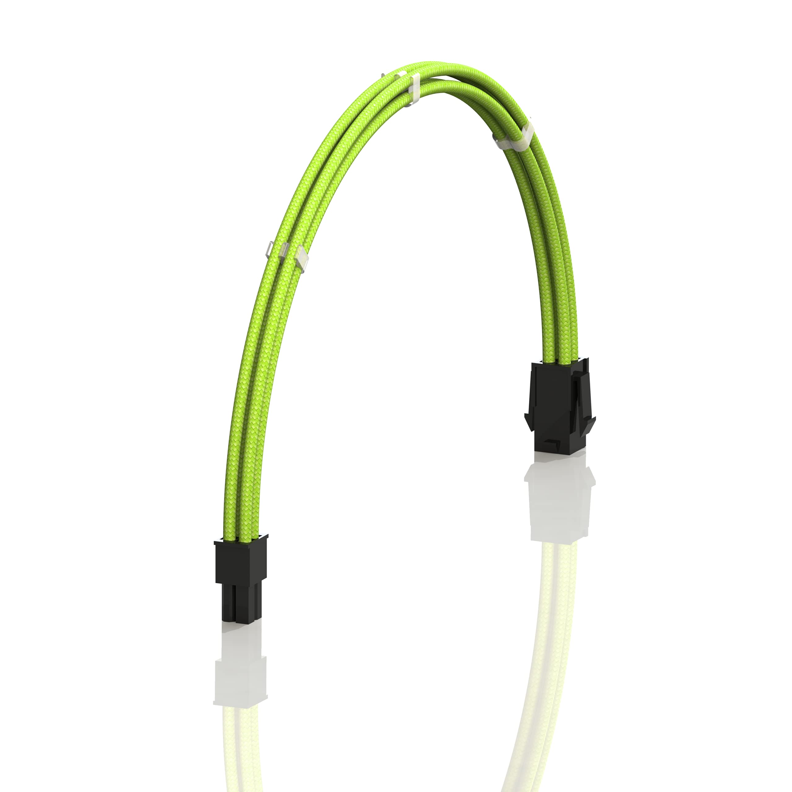 LINKUP - AVA 30cm EPS 4 Pin CPU ATX Motherboard PSU Power Supply Braided Sleeved Custom Mod PC Extension Cable w/Combs | Strong & Stiff Design | Single Pack | 300mm - Black — view 40