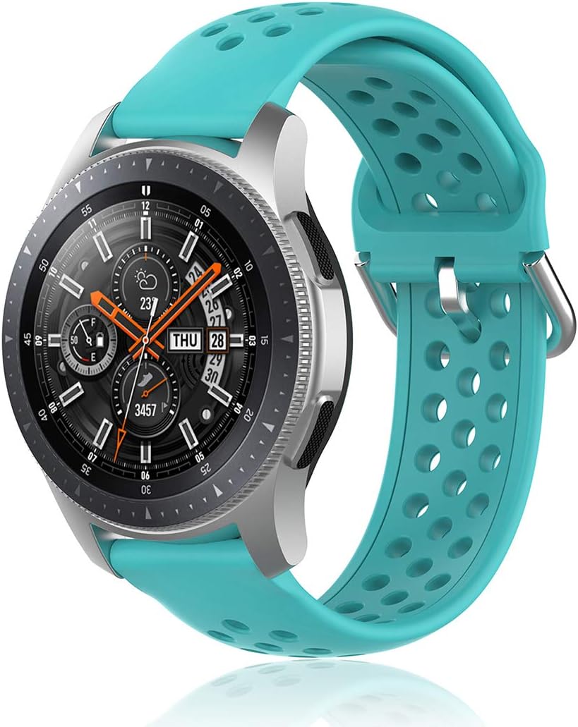 Laband Band Compatible with Samsung Galaxy Watch 3 45mm, 22mm Silicone Breathable Bands Replacement for Sumsung Galaxy Watch 46mm / Gear S3 Frontier, Classic Watch