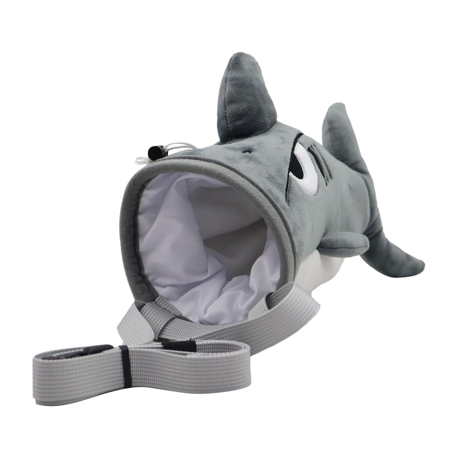 Shark Climbing Chalk Bag, Chalk Bag Plush Toy, Animal Bouldering Chalk Bag, Shark Drawstring Rock Climbing Magnesium Chalk,Rock Climbers Gyming Sports Chalk Pouch for Weight Lifting, Gym, Disc Golf