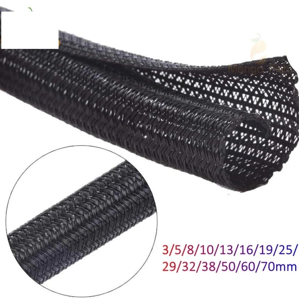 Cable Management Gaine extensible 1/5 m, gaine auto-fermée tressée en PET, gaine isolante for câble, gaine fendue for organisateur de conduites, protection d'enroulement de fil(50 Meters,13.0 mm)