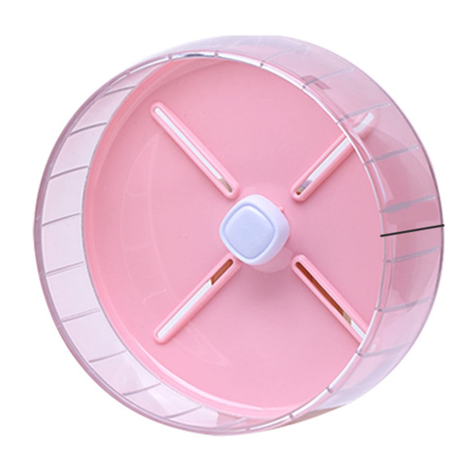 Rueda para Hámster, Ruedas Silenciosas para Ejercicio De Hámster, Ruedas Giratorias Silenciosas para Correr para Hámster, Ratones Rata Hámster Sirio Enano Gerbil(26cm-Rosa)