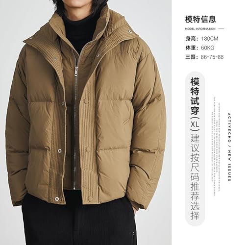 BoShiNuo Jaqueta masculina casual de inverno com design de duas peças para aquecer, 8018, GG