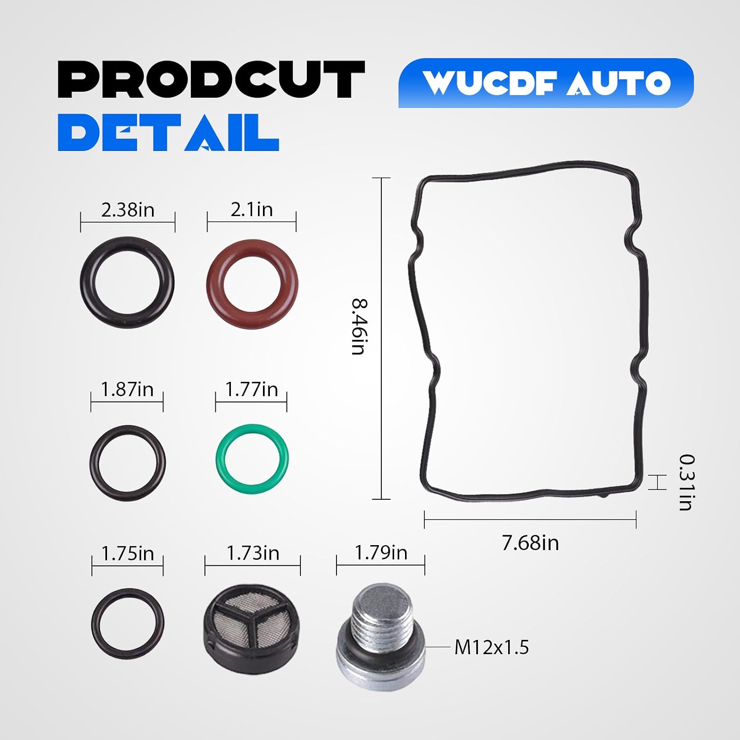 Hpop High Pressure Oil Pump Gasket Kit for Ford E-150 E-250 E-350 E-450 Super Duty 2005-2010 for Ford F-450 Super Duty 2005-2007 Replaces# 5C3Z-9G804-C 5C3Z-9G804-B