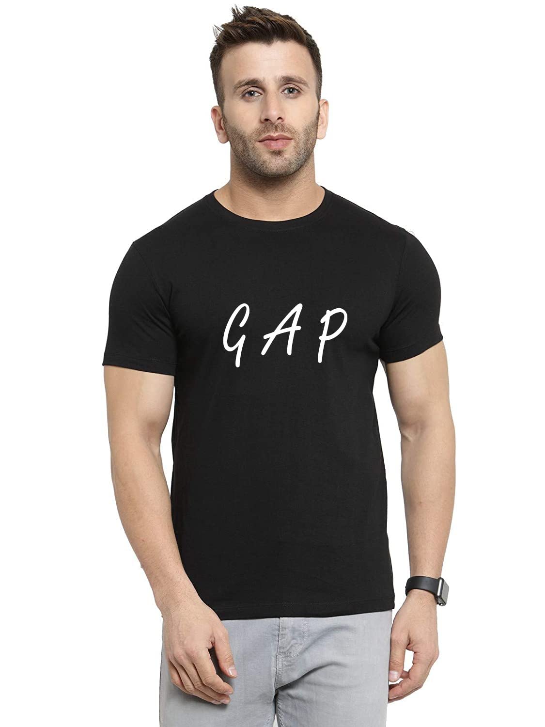 F GALLERYCotton Half Sleeve Round Neck T Shirts for Men|Men's T Shirts|T Shirts for Men