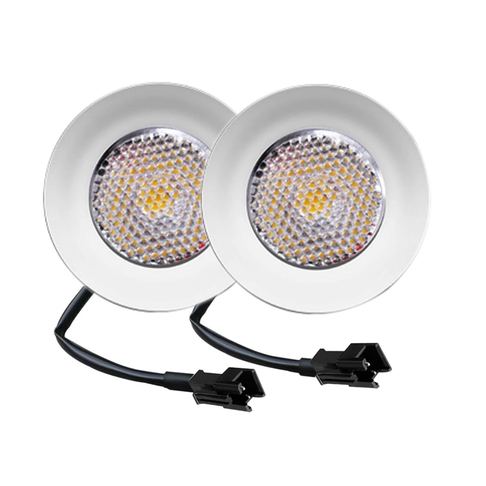 2 Piezas De 30 Mm De Orificio 1,5 W Mini LED Campana Extractora Bombilla De Luz 12 V CC EL4.5 Conector Empotrable Ventilador De Humo Bombilla, Iluminación Uniforme(6000K,SM connector)