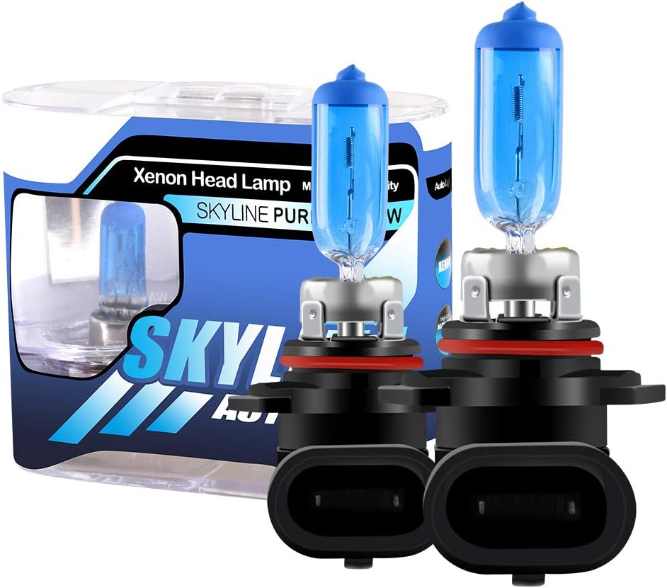 Teguangmei 2 x HB4 9006 Halogen Headlight Bulbs 55W 5000K Super Bright Xenon White Lamp 12V for Car Front Fog Light Halogen Headlight Lamps DRL