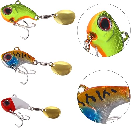 Miniatura 3 de 3 piezas de señuelo anzuelo de pesca señuelo de pesca cebo artificial 3D ojos señuelo de pesca suave cebos de un solo gancho para perca, trucha,