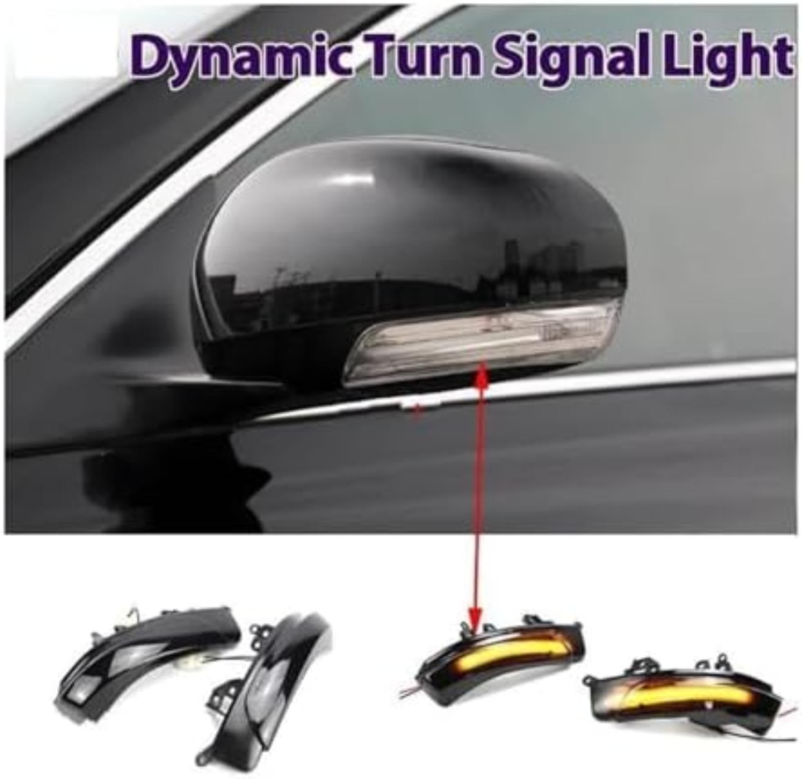 Dla TOYOTA, dla Camry, dla Priusa, dla Reiz, na życzenie, dla Mark X kierunkowskaz w lusterku bocznym samochodu lampa dynamiczny kierunkowskaz świetlny Lampka kontrolna lusterka