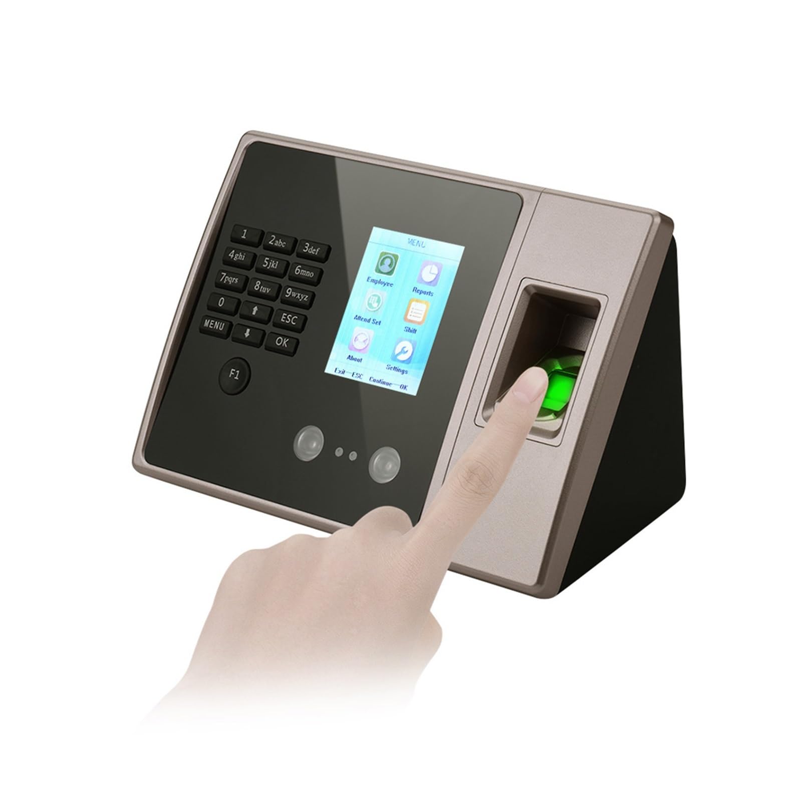 Intelligente biometrische Fingerabdruck-Zeiterfassungsmaschine mit HD-Display, Uhr-Unterstützung, Passwort