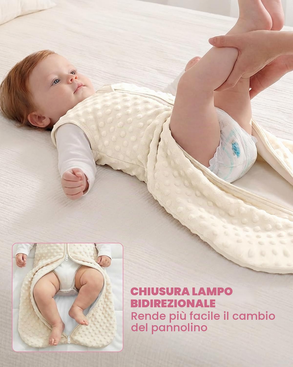 WYTbaby sacco nanna neonato in cotone, per neonati fino a 36 mesi