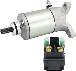 Starter with Relay for Suzuki Motorcycle SV650 1999-2002, 31100-19F00 31100-19F10 31100-48E00