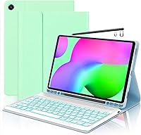 Vista 29 de Funda para teclado para Samsung Galaxy Tab S6 Lite de 10.4 pulgadas 2024 2022/2020 SM-P610/P613/P615/P619, funda para teclado Bluetooth inalámbrico