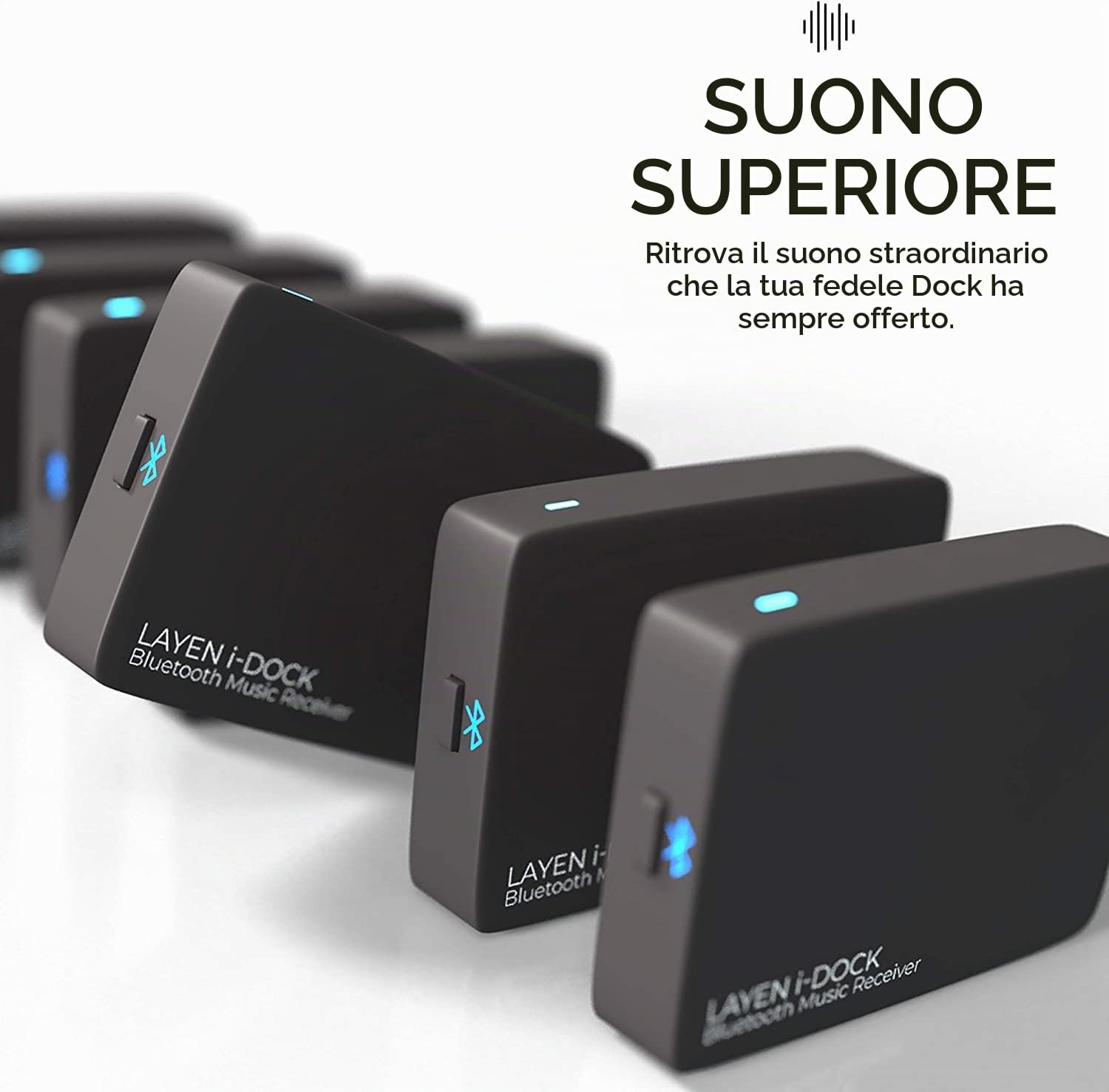 LAYEN i-DOCK 30 Pin Ricevitore Hi-Fi Adattatore Bluetooth Musica stereo wireless con aptX e multi coppia (non adatto per auto)