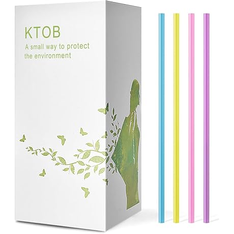 200 Count [Keyword] for Biodegradable Eco Friendly Fun Drinks - PLA Plant-Based Straws