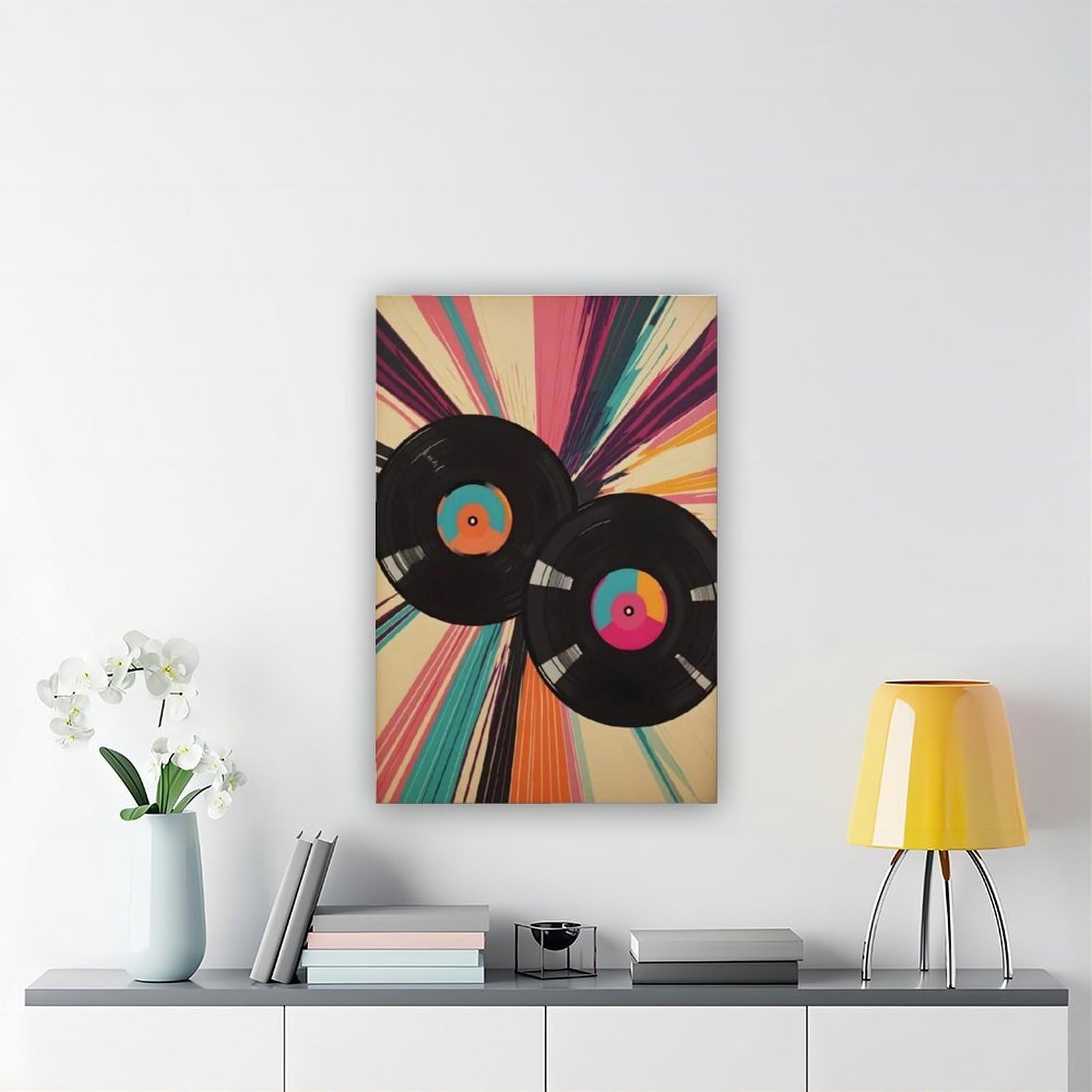 Poster su tela con musica pop art, decorazione per camera da letto, ufficio, camera da letto, regalo, 50 x 75 cm
