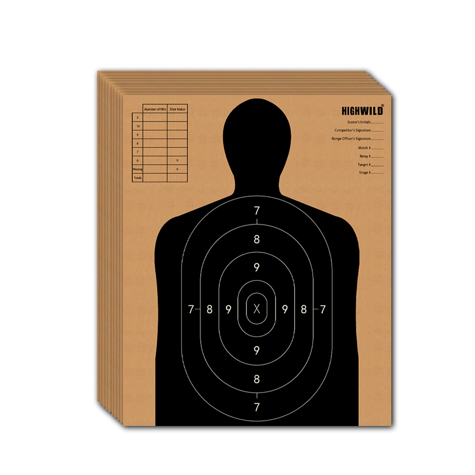 Buy HighwildPaper Shooting Targets Silhouette Cardboard Targets for