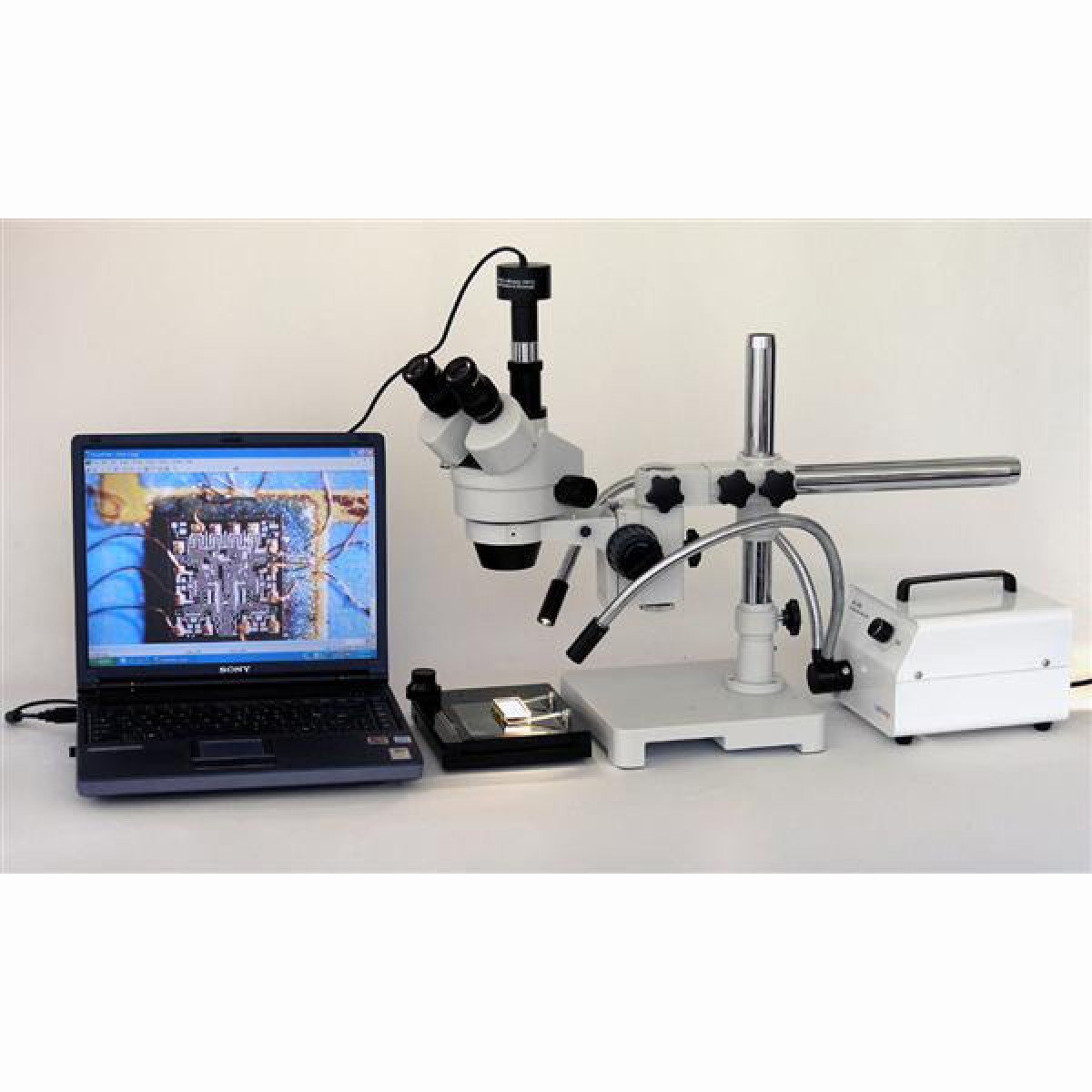 AmScope SM3T Professional Trinocular Stereo Zoom Microscope, WH10x