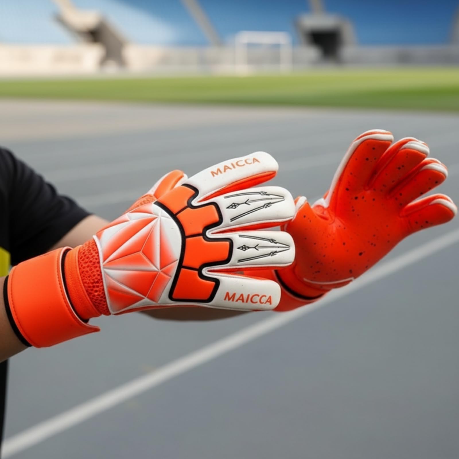 Baoblaze Guantes de Guantes de Arco Guantes de Fútbol Guantes de Portería Guantes Deportivos con Ajuste Ceñido de Cinco Dedos y Agarre Seguro Palma